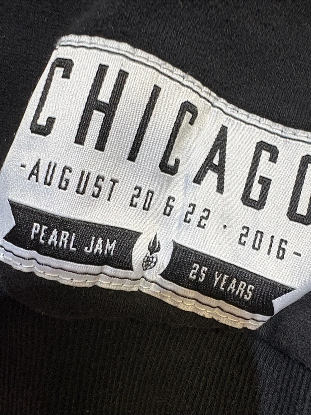 Pearl Jam 2016 Wrigley yField 2016 Chicago Official Concert Gear Sweatshirt